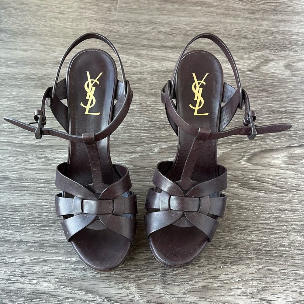 YSL TRIBUTE PLATFORM SANDALS